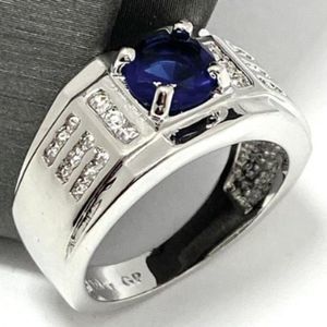 1.15 ctw Blue and White Sapphire Ring